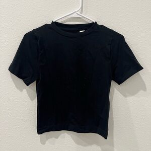 Women’s Black Cropped T-Shirt